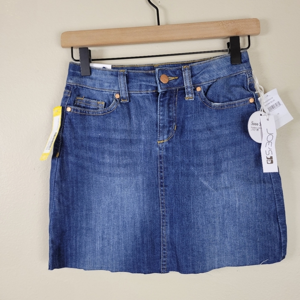 Joe's Jeans Bella Scuba Blue A Line Mini Skirt Size 10